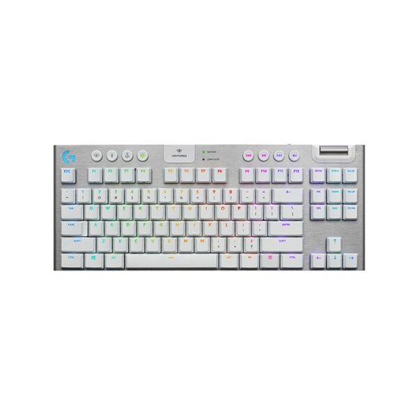 Logitech G915 Tenkeyless Light Speed Wireless RGB Mechanical Gaming KeyBoard GL Tactile Switch   White