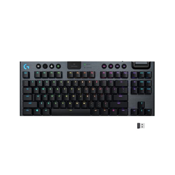 Logitech G915 TKL LIGHTSPEED LIGHTSYNC RGB Wireless Mechanical Gaming Keyboard GL Tactile Switch   Black