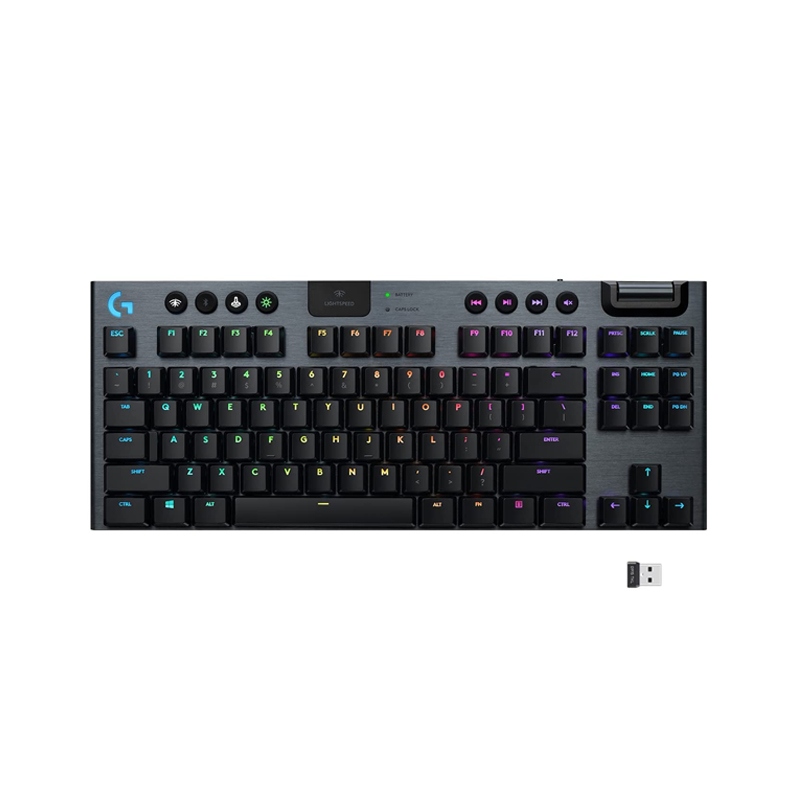 Logitech G915 TKL LIGHTSPEED LIGHTSYNC RGB Wireless Mechanical Gaming Keyboard GL Tactile Switch Black
