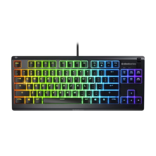 SteelSeries Apex Pro ESport TKL Quantum 2 0 Dual Wireless/ Bluetooth/Wired Mechanical Gaming Keyboard, OmniPoint 2 0 Adjustable Hyper Magnetic Switches,OLED Smart Display, Adjustable Magnetic Wrist Rest, For PC/PS5 & Xbox