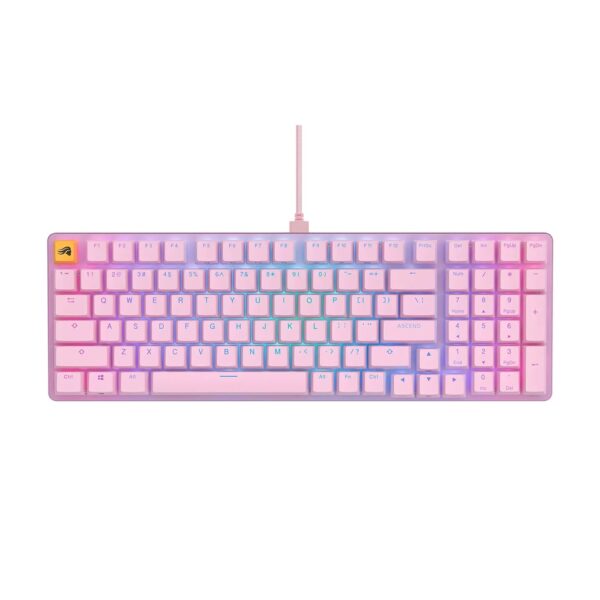 Glorious GMMK2 Full Size 96% Pre Built Edition Modular Wired Mechanical Keyboard   Pink