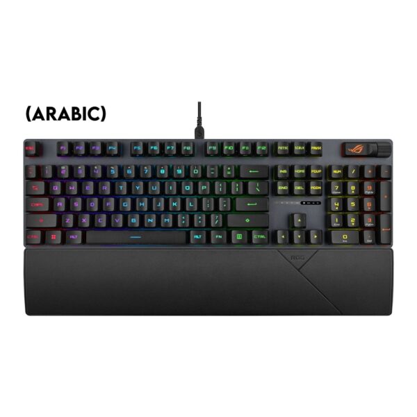 Asus XA11 Rog Strix Scope II Wired Optical Mechanical Gaming Keyboard RX Red Switch Linear & Swift (Arabic)   Black