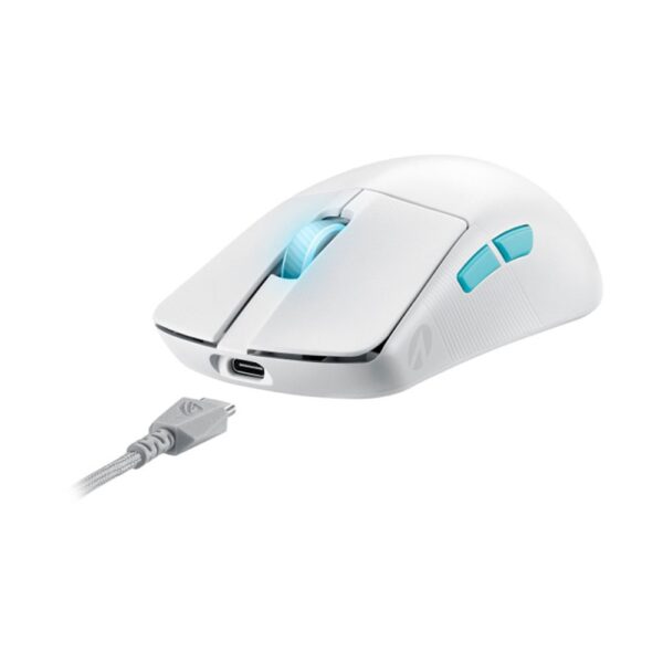 Asus P713 Rog Harpe Ace Aim Lab Edition Wireless/Bluetooth/ Wired Lightweight 54g,36K DPI Gaming Mouse   White