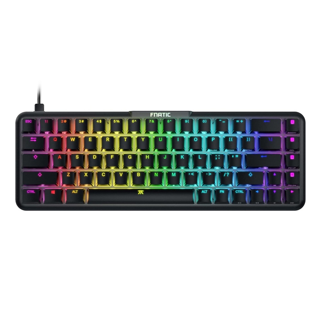 Fnatic Streak65 LP Ultra Fast Low Profile Switches 65% Compact Mechanical Keyboard Black