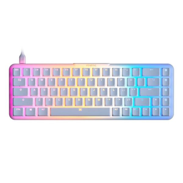 Fnatic Streak65 LP Ultra Fast Low Profile Switches DoubleShot PBT Key Caps 65% Compact Mechanical Keyboard   White