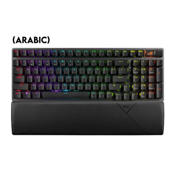 Asus X901 ROG Strix Scope II 96 Wireless Mechanical Gaming KeyBoard NX Snow Switch Refined Linear (Arabic)   Black