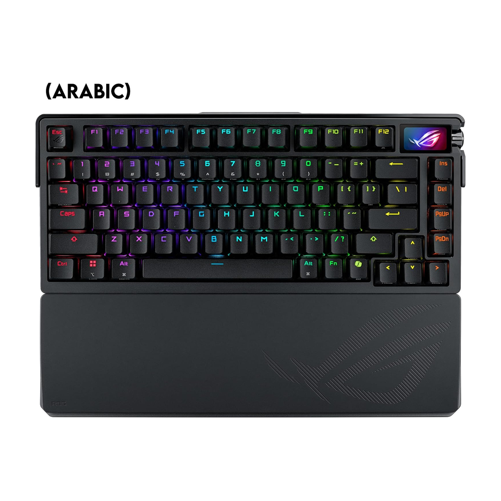 Asus M702 Rog Azoth Extreme 75% Wireless/Bluetooth Mechanical Gaming Keyboard Rog NX Snow Switches Refined Linear (Arabic) Black