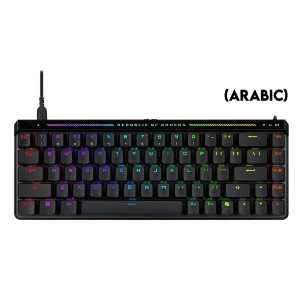 Asus M605 Rog Falchion Ace HFX 65% Wired Analog Gaming Keyboard Magnetic Switch Linear And Speedy (Arabic) Black