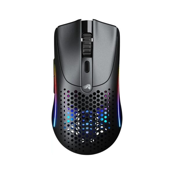 Glorious Model O2 Mini Ultralight Ambidextrous RGB Wireless Gaming Mouse 57g 26,000 DPI   Black