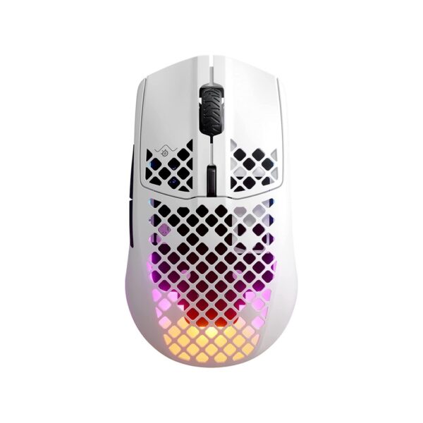 SteelSeries Aerox 3 Wireless/Bluetooth Ultralight Weight Gaming Mouse 18,000 CPI, 6 Programmable Button, 200 Hour Battery Life   White