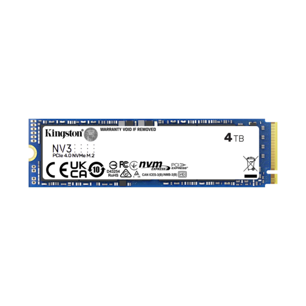 Kingston NV3 4TB PCIe 4 0 NVMe M 2 Up to 6000 MB/s