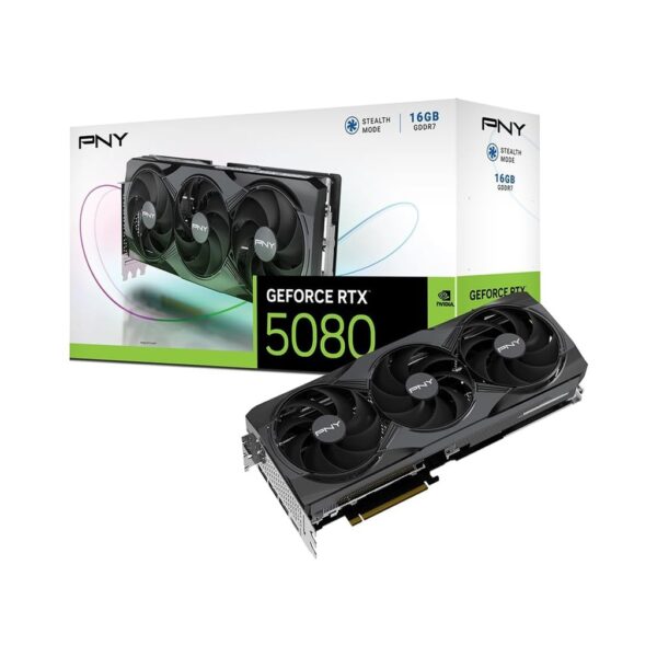 PNY GeForce RTX 5080 16GB Stealth Mode OC PCIe 5 0 GDDR7 Graphic Card