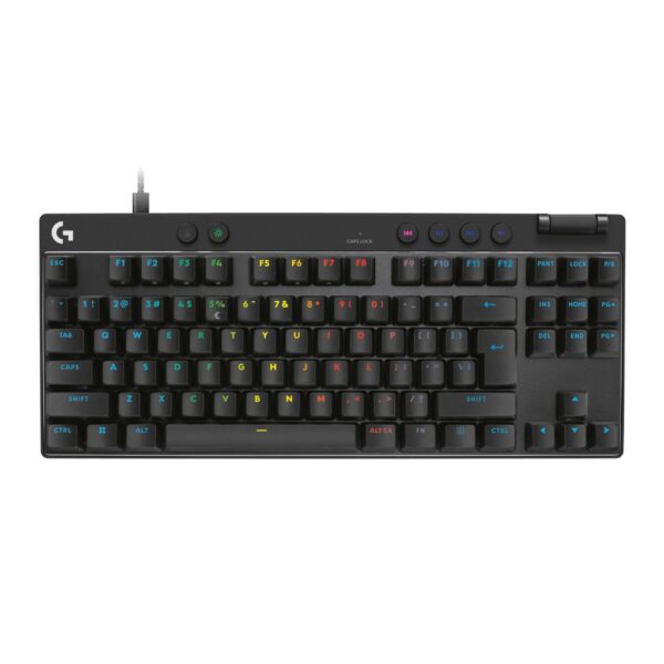 Logitech PRO X TKL RAPID Wired Mechanical Keyboard, Magnetic Analog Switches, Rapid Trigger, LIGHTSYNC Technology, Wired Connectivity, English (US) Layout, Black | 920 013233