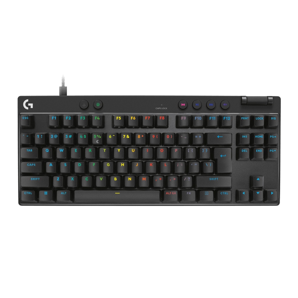 Logitech PRO X TKL RAPID Wired Mechanical Keyboard, Magnetic Analog Switches, Rapid Trigger, LIGHTSYNC Technology, Wired Connectivity, English (US) Layout, Black | 920 013233