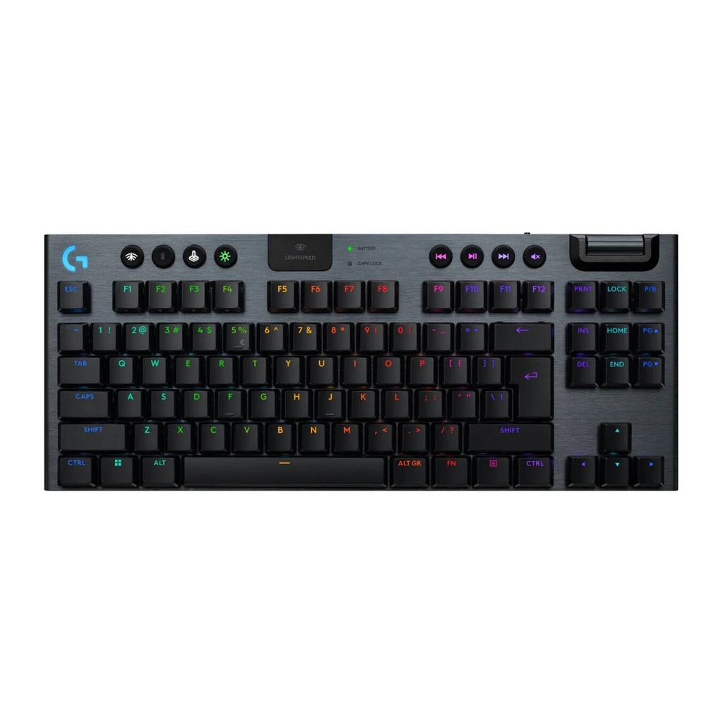 Logitech G915 X Lightspeed TKL Low Profile Wireless Gaming Keyboard Key Control, LightSync RGB, Low Profile Mechanical Switches Black