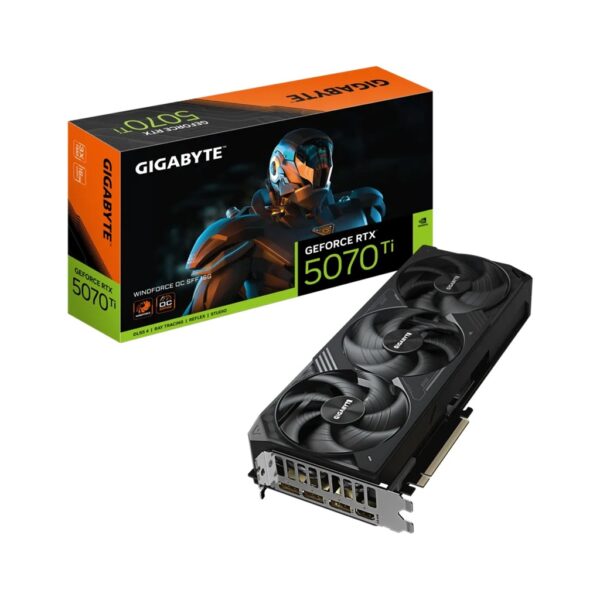 GIGABYTE GeForce RTX 5070 Ti WINDFORCE OC SFF 16G Graphics Card, 16GB 256 bit GDDR7