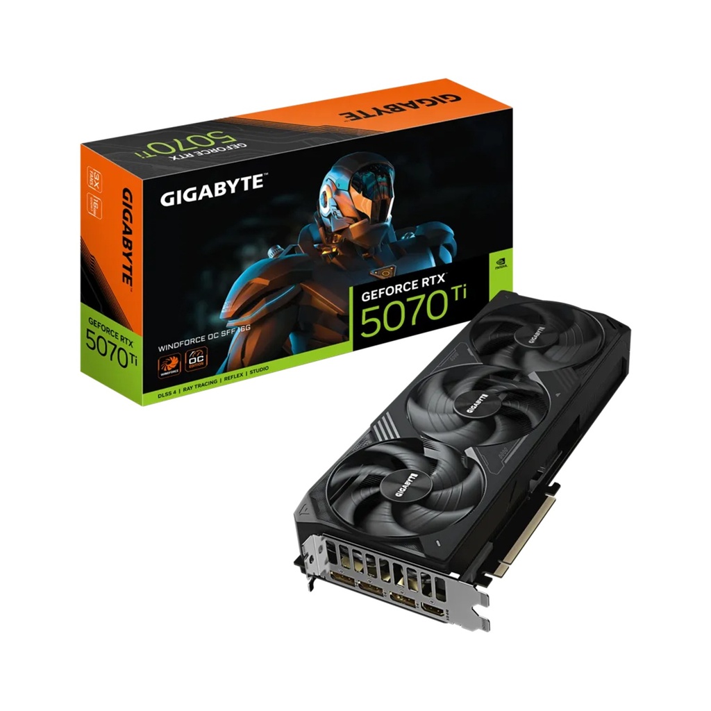 GIGABYTE GeForce RTX 5070 Ti WINDFORCE OC SFF 16G Graphics Card, 16GB 256 bit GDDR7