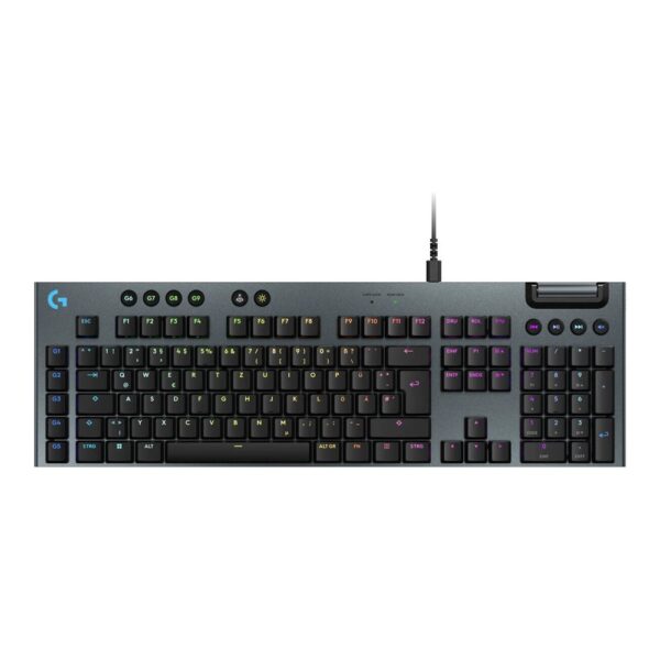 Logitech G915 X Wired Mechanical Keyboard, Tactile Switches, Double Shot PBT Keycaps, LIGHTSYNC RGB Illumination, Wired Connectivity, English (US) Layout, Black | 920 012942