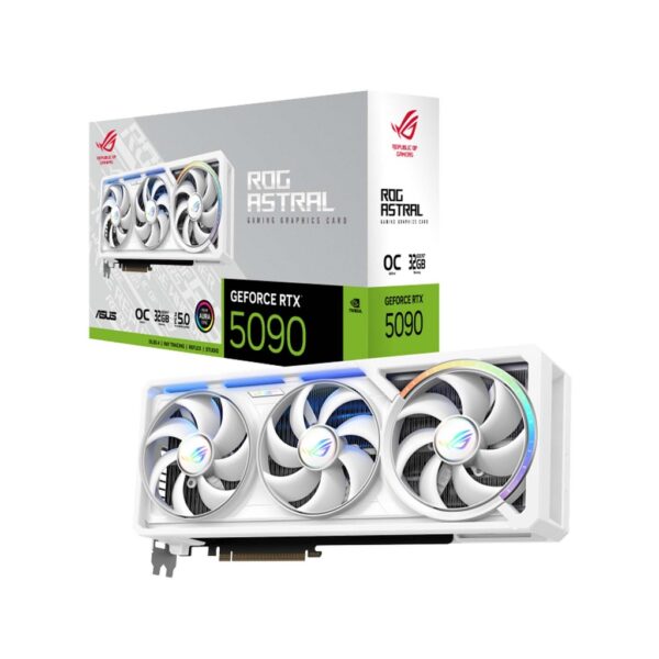 Asus Rog Astral GeForce RTX 5090 OC Edition 32GB GDDR7 Gaming Graphics Card   White