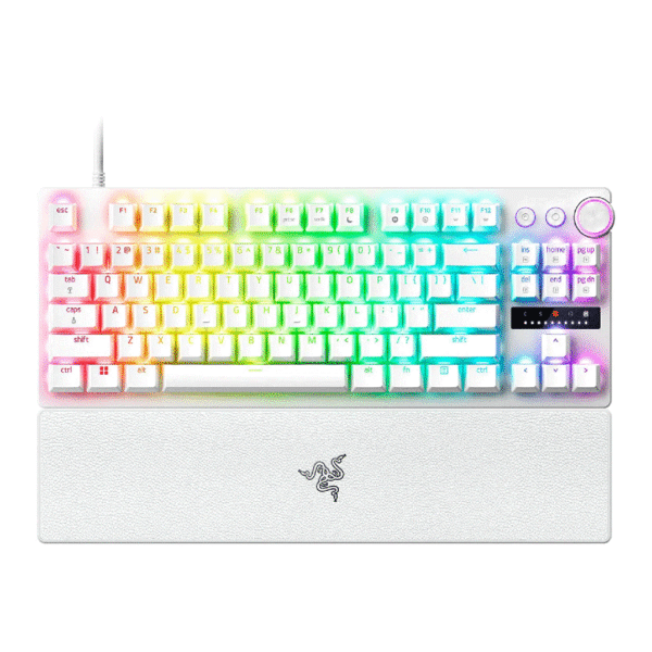 Razer Huntsman V3 Pro Tenkeyless 8KHz Esports Wired Gaming Keyboard Analog Optical Switch Gen 2 White Edition