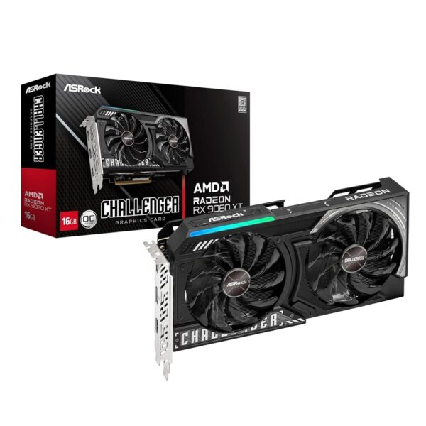 Asrock Radeon RX 9060 XT Challenger OC 16GB GDDR6 PCI Express Graphics Card