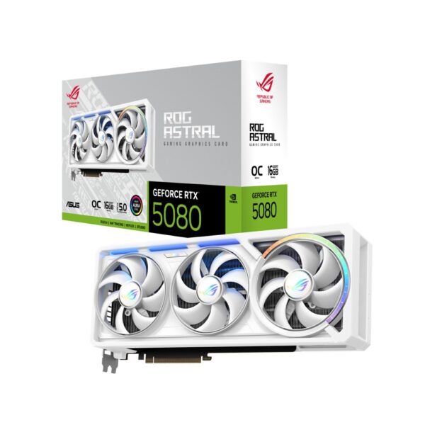 Asus Rog Astral GeForce RTX™ 5080 OC Edition 16GB GDDR7 Graphic Card White