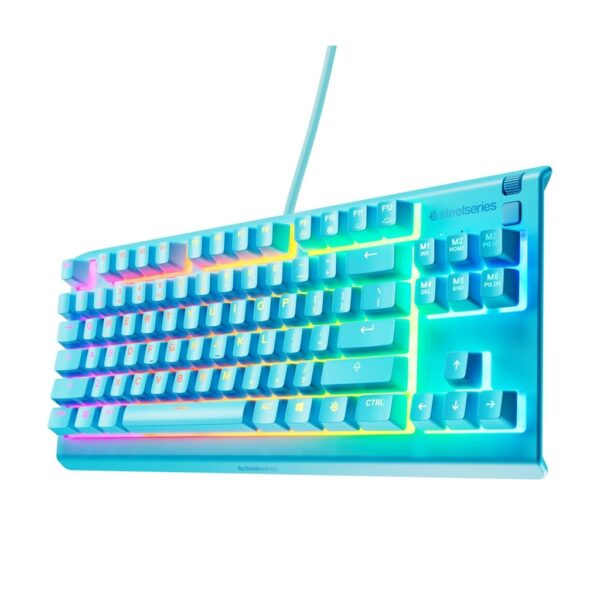 SteelSeries Apex 3 TKL Wired RGB Gaming Keyboard Water and Dust Resistant Whisper Quiet Switches Aqua