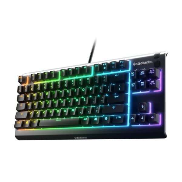 SteelSeries Apex 3 TKL RGB Wired Gaming Keyboard IP32 Water Resistant Whisper Quiet Switches Black (Arabic layout)
