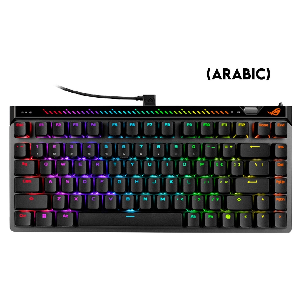 Asus M705 Rog Falchion Ace 75 HE 75% Wired Analog Gaming Keyboard HFX V2 Magnetic Switch Refined & Precise (Arabic) Black