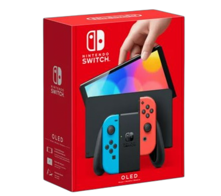 [NSO0U] Nintendo Switch   OLED Model Neon Blue Neon Red set (مستعمل)