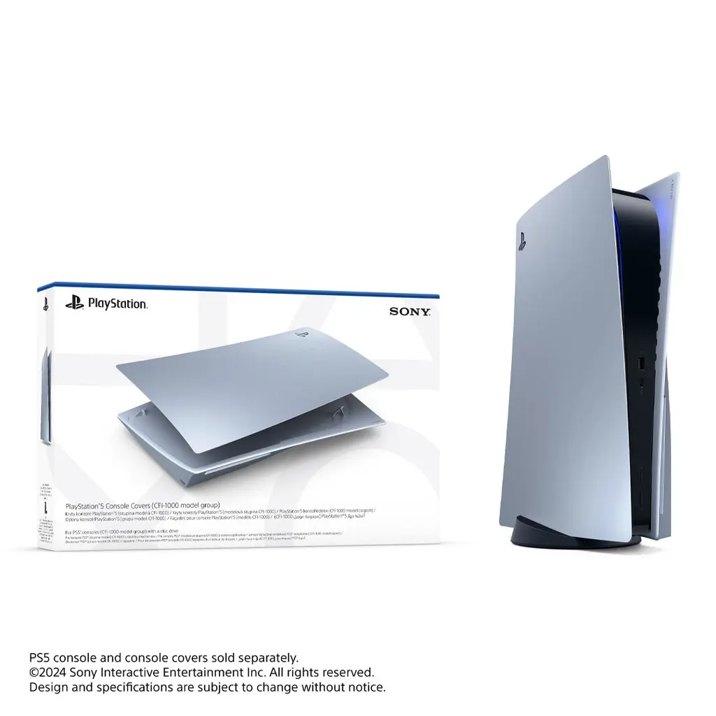 PS5 Console Cover for Disk Edition Sterling Silver