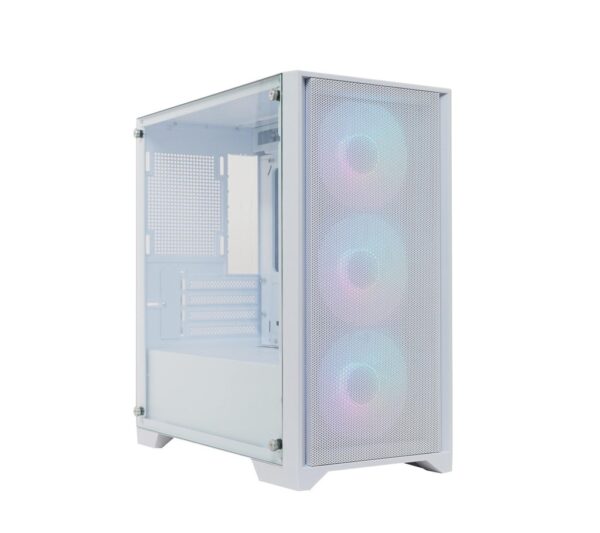 PC Gaming Case G PRO White 4 Fans RGB Tempered Glass Made Tower
