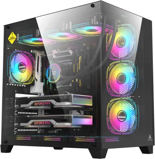 PC Gaming Case G PRO   7 Fans RGB Tempered Glass Made Tower