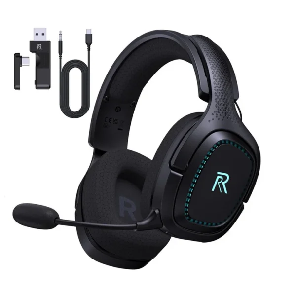RYR Captain 700 Wireless Gaming Headset, for PS4 / PS5 / Nintendo Switch / PC Black