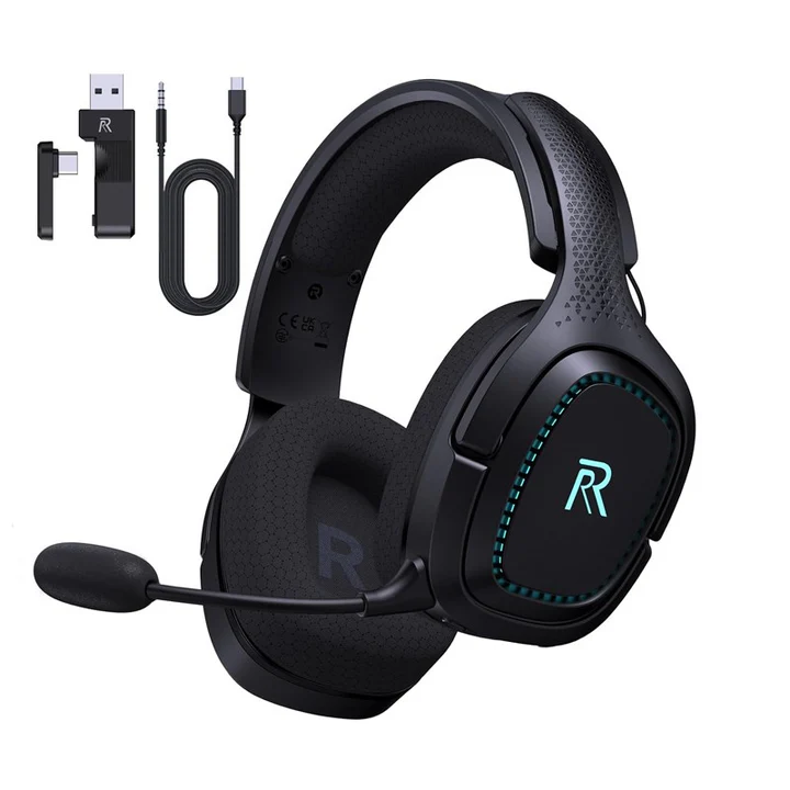 RYR Captain 700 Wireless Gaming Headset, for PS4 / PS5 / Nintendo Switch / PC Black