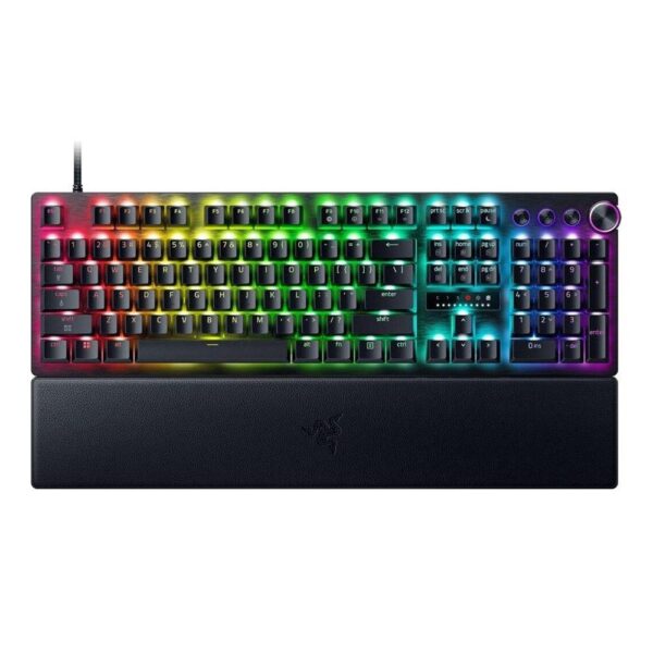 Razer Huntsman V3 Pro Full Size 8KHz Esports Gaming Keyboard: Analog Optical Switches Gen 2 8000 Hz Polling Snap Tap   Rapid Trigger   Adjustable Actuation   Media Controls   PBT Keycaps   Black | RZ03 05530100 R3M1