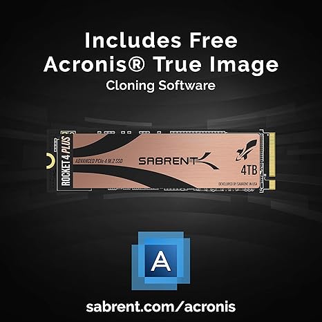 SABRENT 4TB Rocket 4 PLUS NVMe 4 0 Gen4 PCIe M 2 Internal SSD Extreme Performance Solid State Drive R/W 7100/6600MB/s (SB RKT4P 4TB)