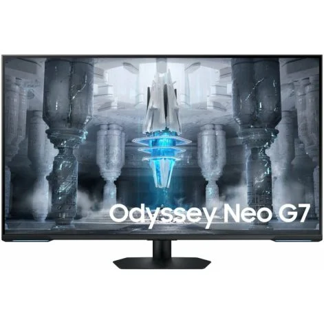 SAMSUNG 43" Odyssey Neo G7 4K UHD 144Hz Smart Gaming Monitor, 1ms Response Time, HDR10+ Gaming, Wi Fi / BT, AMD Freesync Premium Pro Technology, USB Hub 3 0, White | LS43CG700NMXUE
