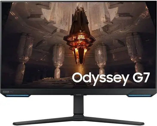 SAMSUNG Odyssey G7 32" 4K UHD 144Hz IPS Gaming Monitor, 1ms(GTG) Response Time, G Sync Compatible, 1 Bn Colors, HDR10+ Gaming, Wi Fi Bluetooth, USB Hub 3 0, Black | LS32BG702EMXUE
