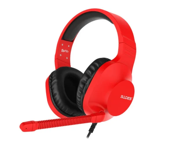 SADES Spirits Gaming Headset   Red