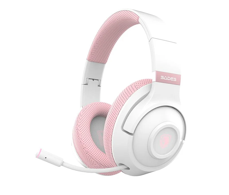 SADES WHISPER WIRELESS BL HEADSET(SA 205) PINK