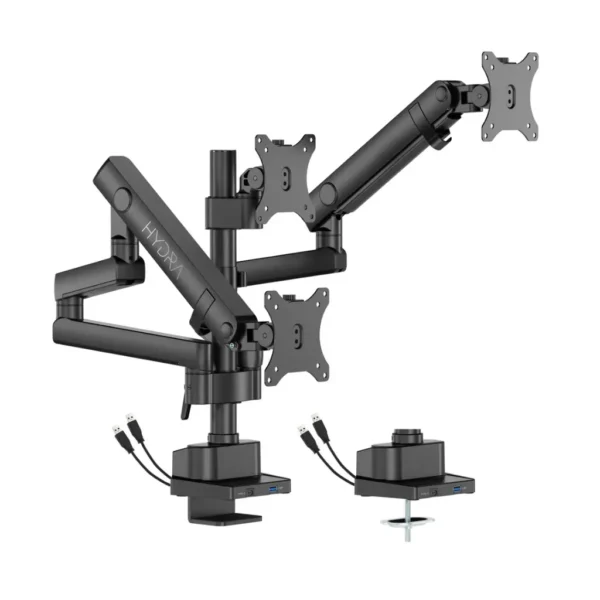 Sades Hydra SA MS03 Triple Monitor Mount Arm (Max size 27"/9KG Per ARM)   Black