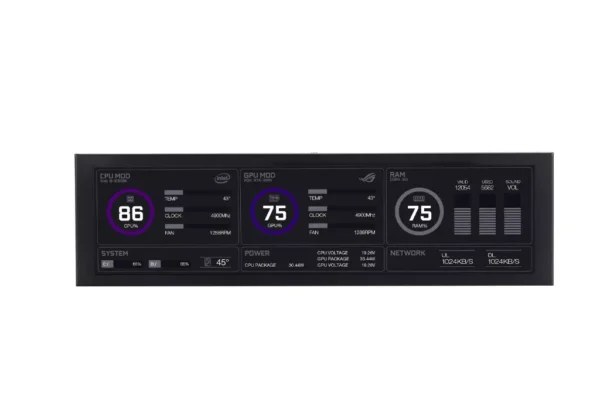 Turing 8 8 inch IPS TYPEC Secondary Screen Case CPU GPU RAM Computer Monitoring   Black