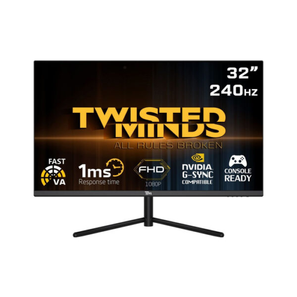 Twisted Minds 32'' Fast VA Panel 240Hz 1ms FHD HDMI 2 1 HDR Gaming Monitor (PS5 Compatible)