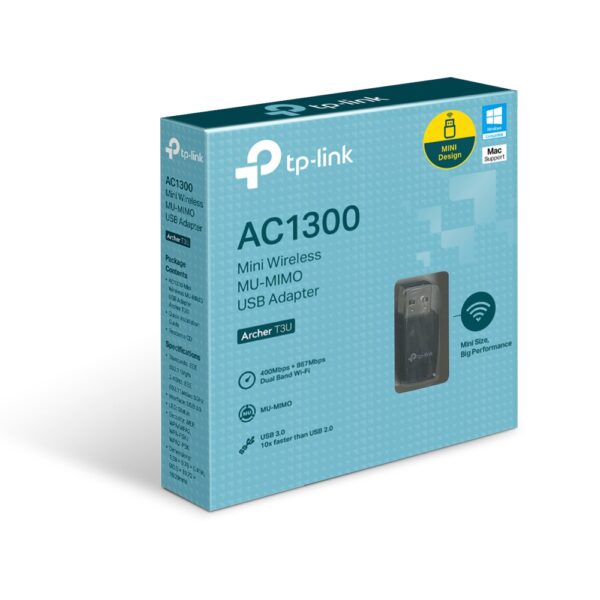 TP Link T3U AC1300 Mini Wireless MU MIMO USB Adapter