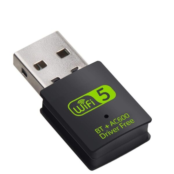 USB WiFi Bluetooth Adapter, 600Mbps 2 4/5Ghz Wireless Mini for Laptop/Desktop