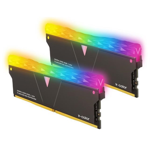 V COLOR Prism Pro 16GB 3200MHz DDR4 RAM Kit (2x8GB) RGB Black