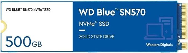 Western Digital 500GB WD Blue SN570 NVMe Internal Solid State Drive SSD Gen3 x4 PCIe 8Gb/s, M 2 2280, Up to 3,500 MB/s