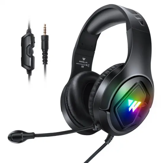 WINTORY M1 Wired Over Ear E sports Headphone Professional Gaming Headset with Colorful LED Light