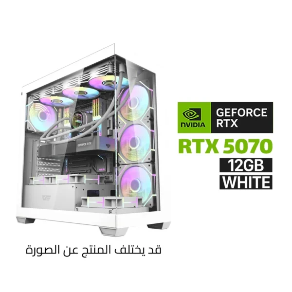 Gaming PC RYZEN 7 9800X3D,ASUS ROG STRIX B850 A WIFI,32GB RAM D5 (6000),2TB NVMe GEN 4 SSD,ASUS PRIME RTX 5070 12GB White,850 Watt GOLD PSU,L360 Liquid Cooler White,DarkFlash DS900 ATX Mid Tower Case White 6X Fans,Windows 11 Pro License